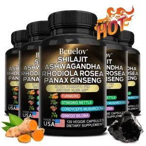 Ashwagandha, Ginseng, Cordyceps, Ginkgo, Turmeric