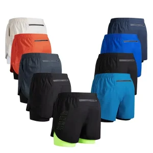 running double-layer shorts quick-drying fitness